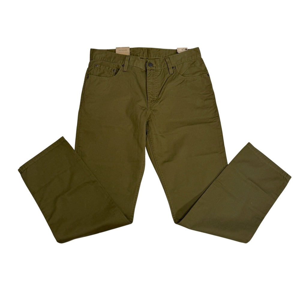 Levis Middy Straight Pants Mens 29x30 Olive Green Cotton Twill A46901886 NWT
